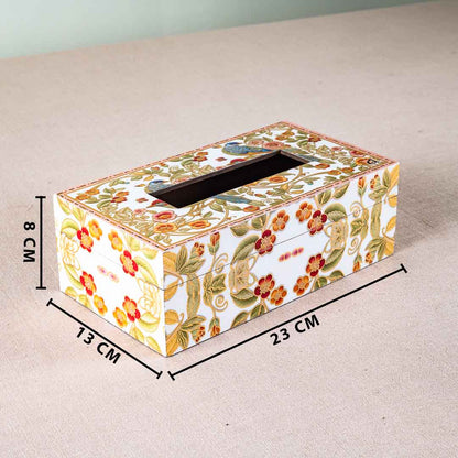 Premium Bird Tissue Box Mdf Design Four 9.5X6X3 Inch
