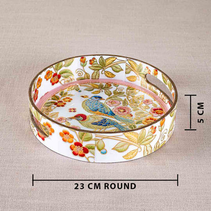 Premium Pair Baird Mdf Round Tray Design Four
