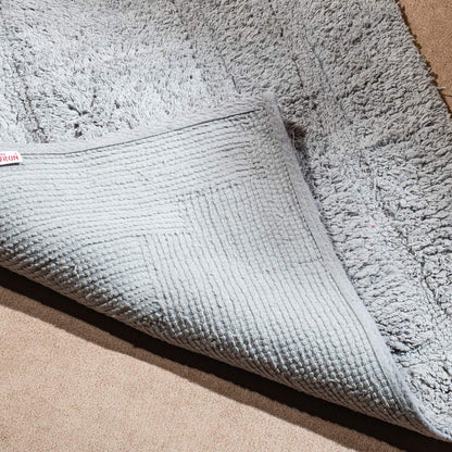 Soft Absorbent U-Shaped Pedestal Bath Mat &amp; Rectangle Bath mat (2pc Set) - LITE GREY