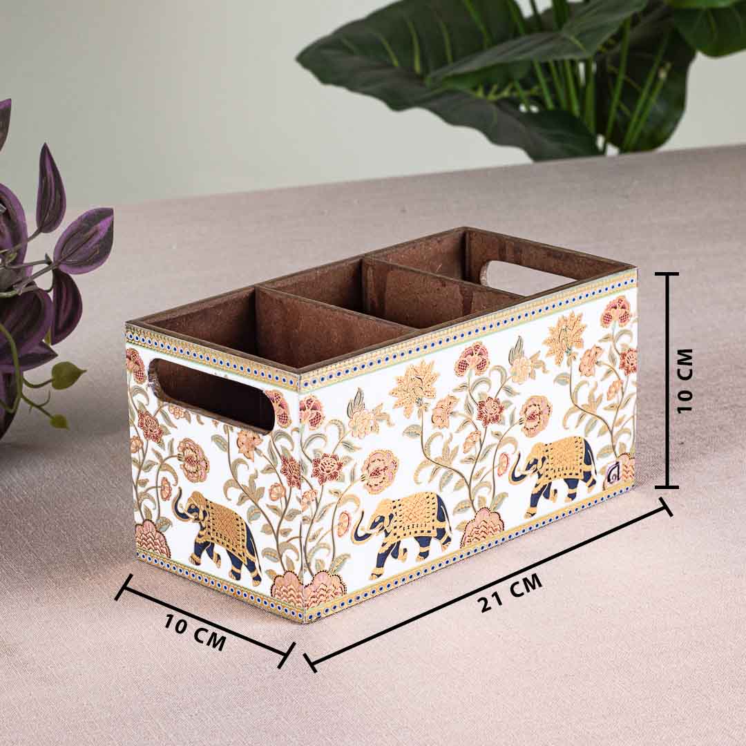 Premium Elephant Mdf Cutlery Holder Design Three 8X4X4 Inch