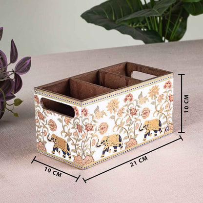 Premium Elephant Mdf Cutlery Holder Design Three 8X4X4 Inch