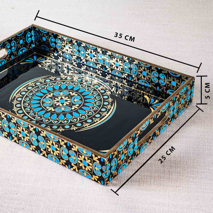 Premium Abstract Rectangle Mdf Tray Design Five 10X16X2 Inch
