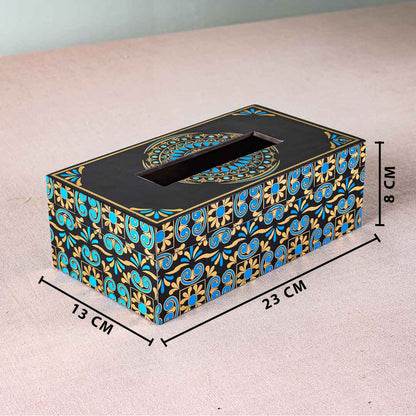 Premium Abstract Tissue Box Mdf Design Five 9.5X6X3 Inch