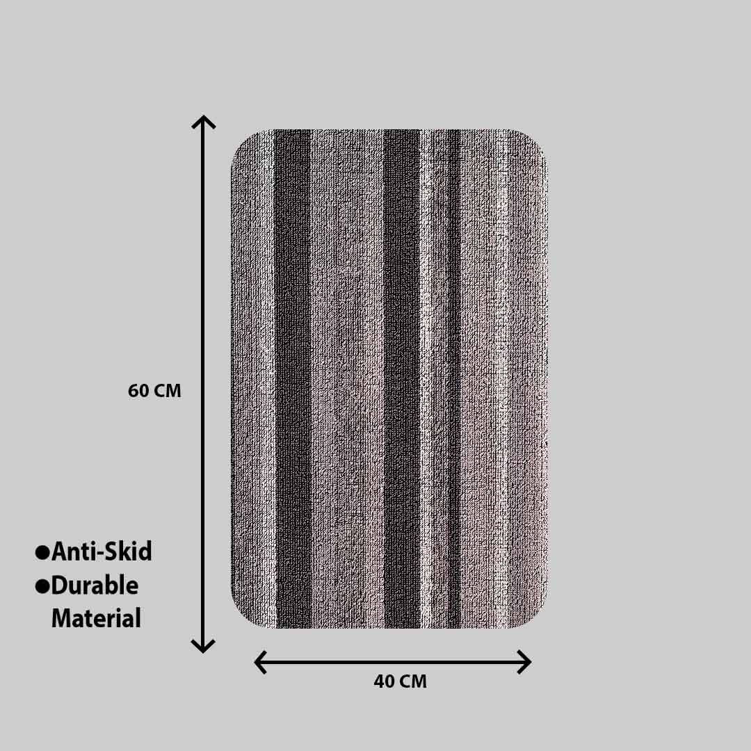 Hoopla stripe pvc front door mat