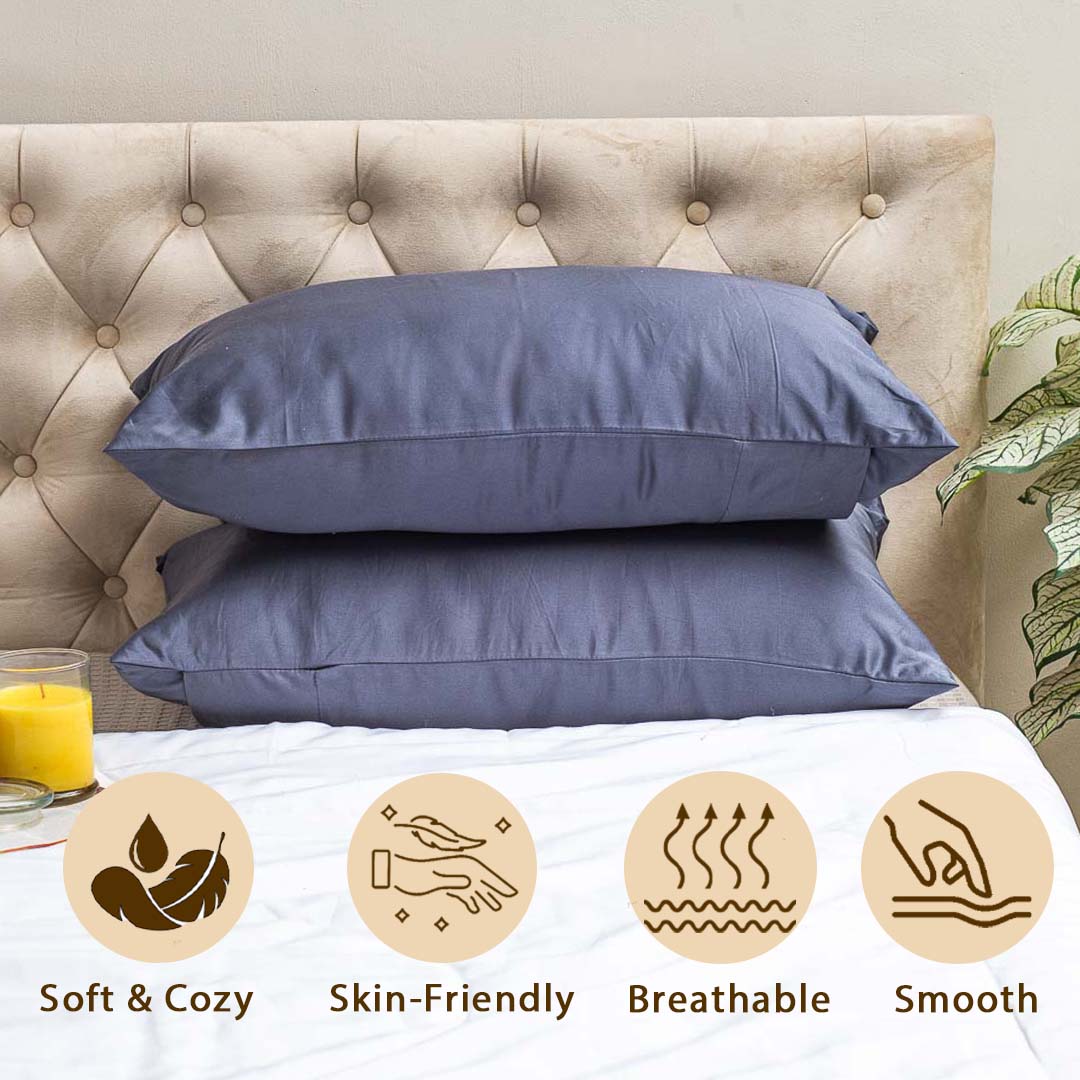 Asha 300TC- Pillow Cover Set (02 Pcs) Design Three