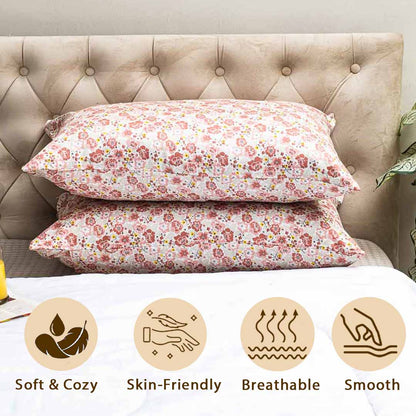 Multi Colour 300TC- Pillow Cover Set (02 PCS) Design Six