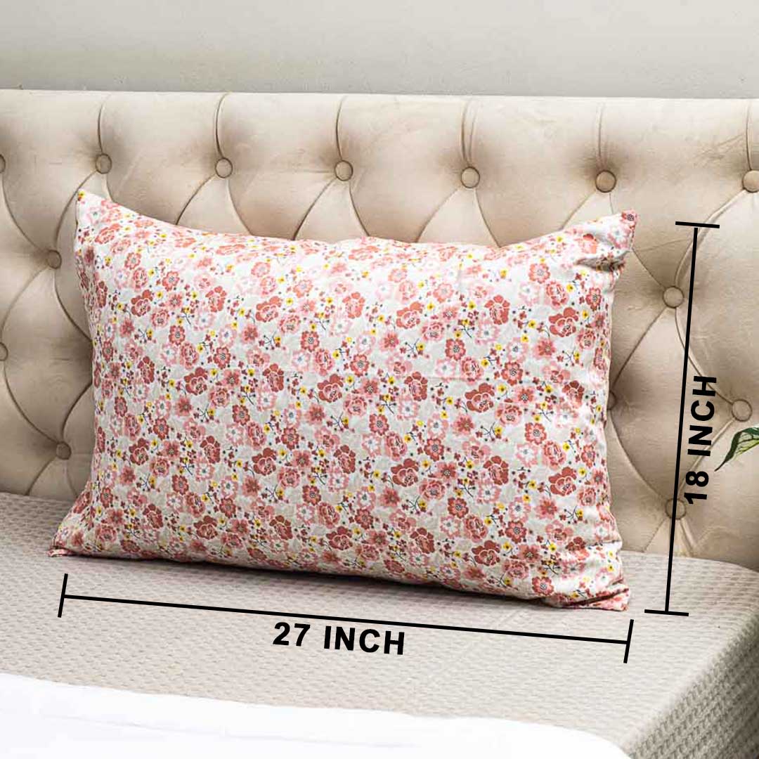 Multi Colour 300TC- Pillow Cover Set (02 PCS) Design Six