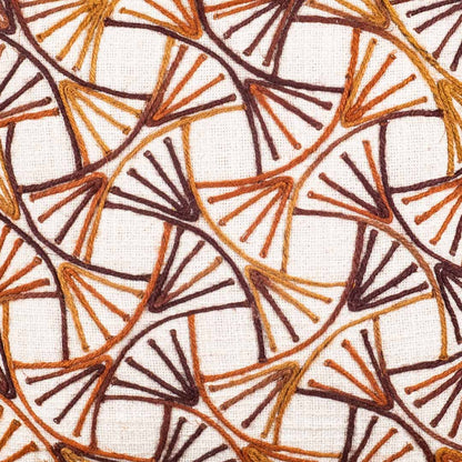 The Heritage Collection Geometric Jute Cotton Cushion Cover 16x16" - Cream Brown