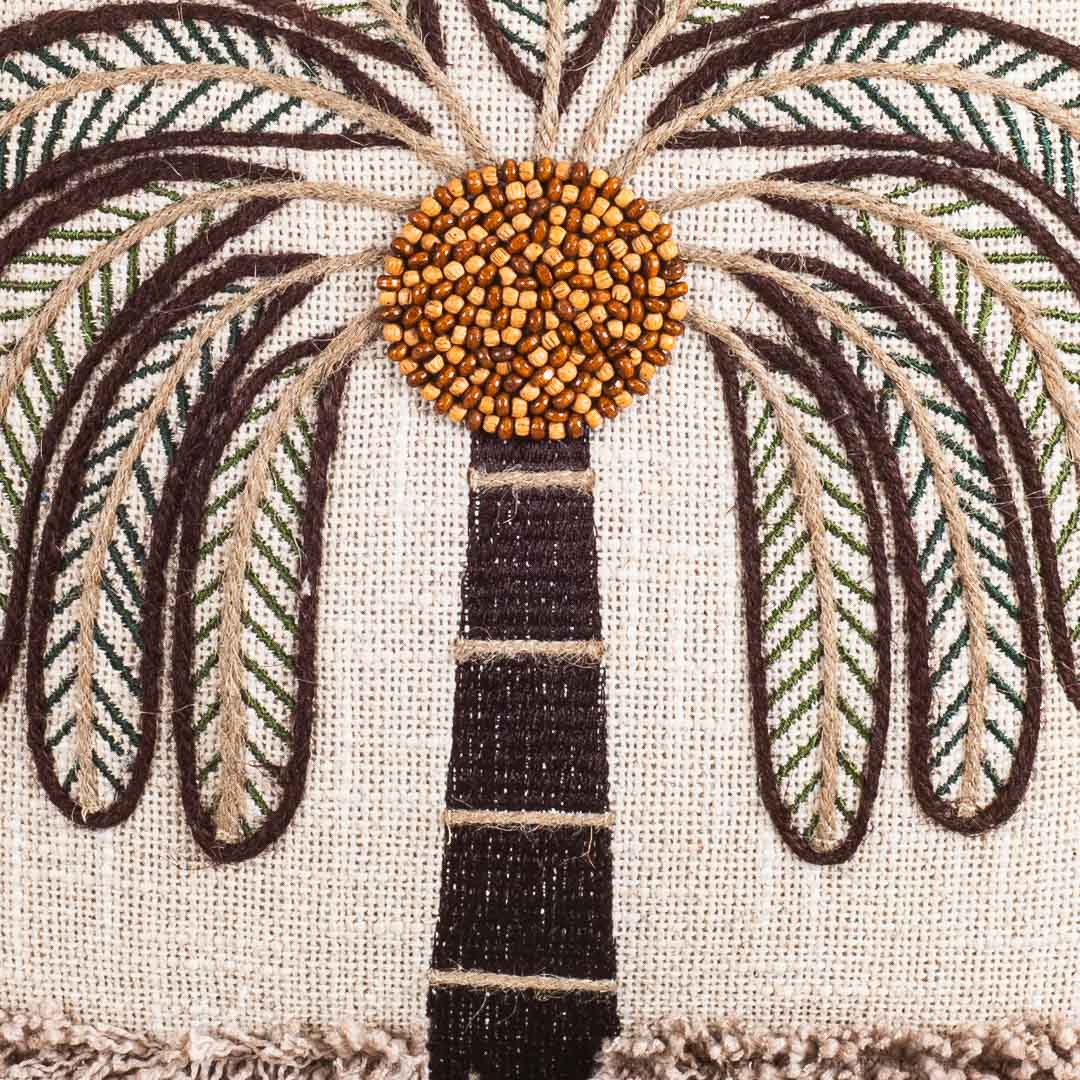 Premium Palm Tree Embroidered Cushion Cover – Coastal Home Décor