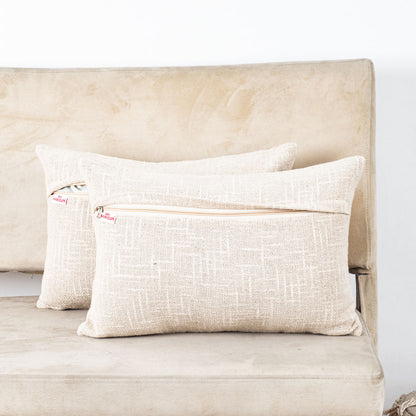 Modern Botanical Embroidered Cushion Cover for Living Room &amp; Bedroom