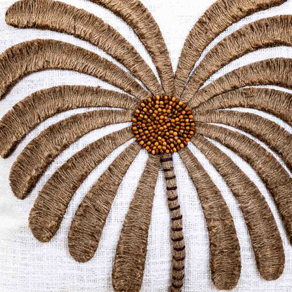 Gorgeous Palm Tree Cushion Cover with Hand Work