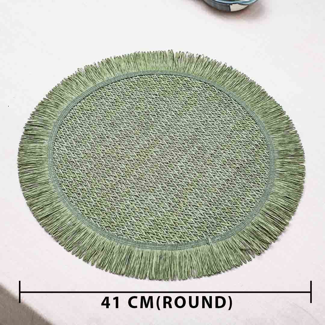 Round Tokyo Frill Design Round Table Mat (16 Inch Round)