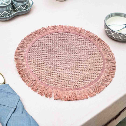 Round Tokyo Frill Design Round Table Mat (16 Inch Round)