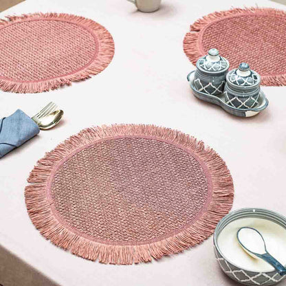 Round Tokyo Frill Design Round Table Mat (16 Inch Round)