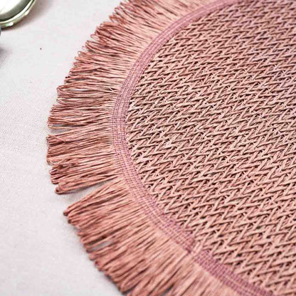 Round Tokyo Frill Design Round Table Mat (16 Inch Round)