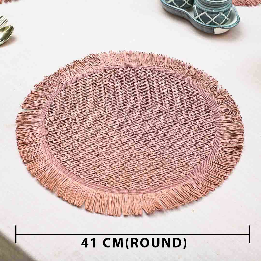 Round Tokyo Frill Design Round Table Mat (16 Inch Round)