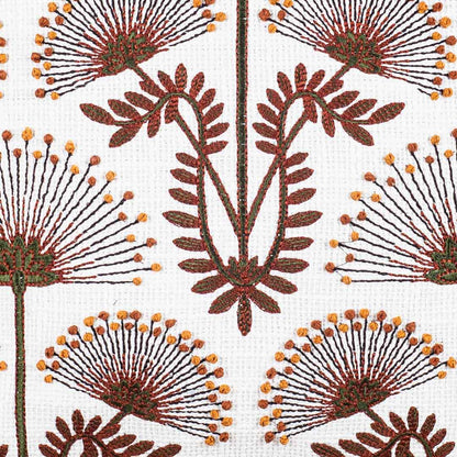 Nature Inspired Embroidered Cushion Cover for Living Room &amp; Bedroom