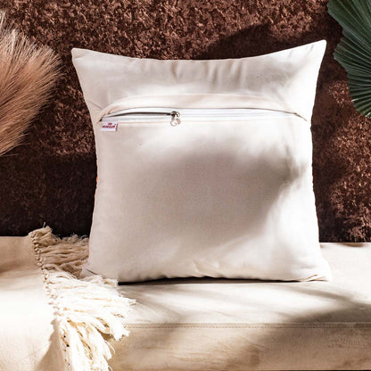 Botanical Bird Embroidered Cushion Cover – Luxury Home Décor
