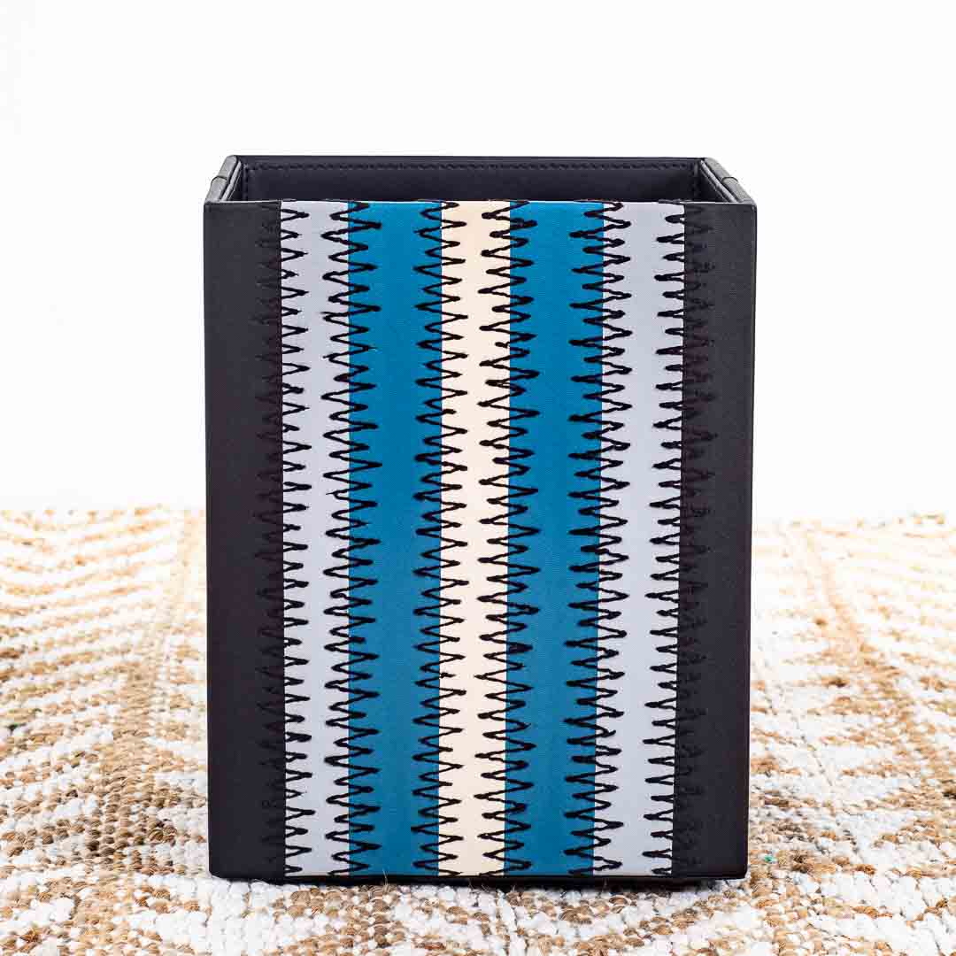 Blue Premium Zig Zag Panel Patch Dustbin