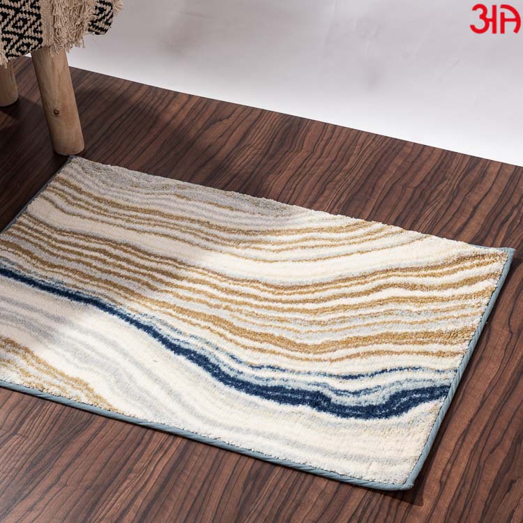 Beige And Blue Micro Print Mat (50x72) CM