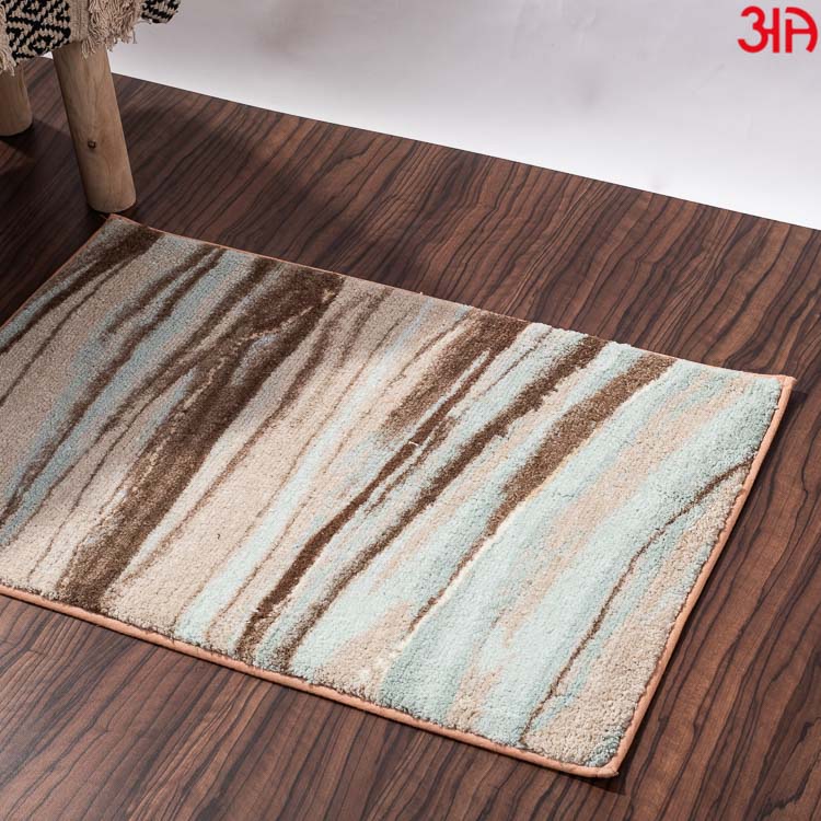 Aqua And Brown Micro Print Mat (50x72) CM