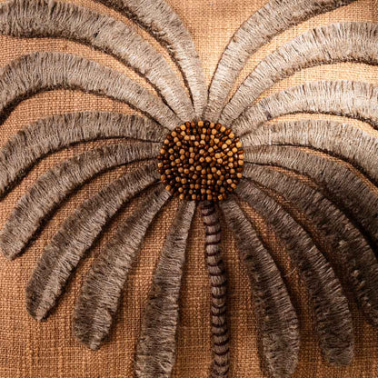 Gorgeous Palm Tree Cushion Cover with Hand Work