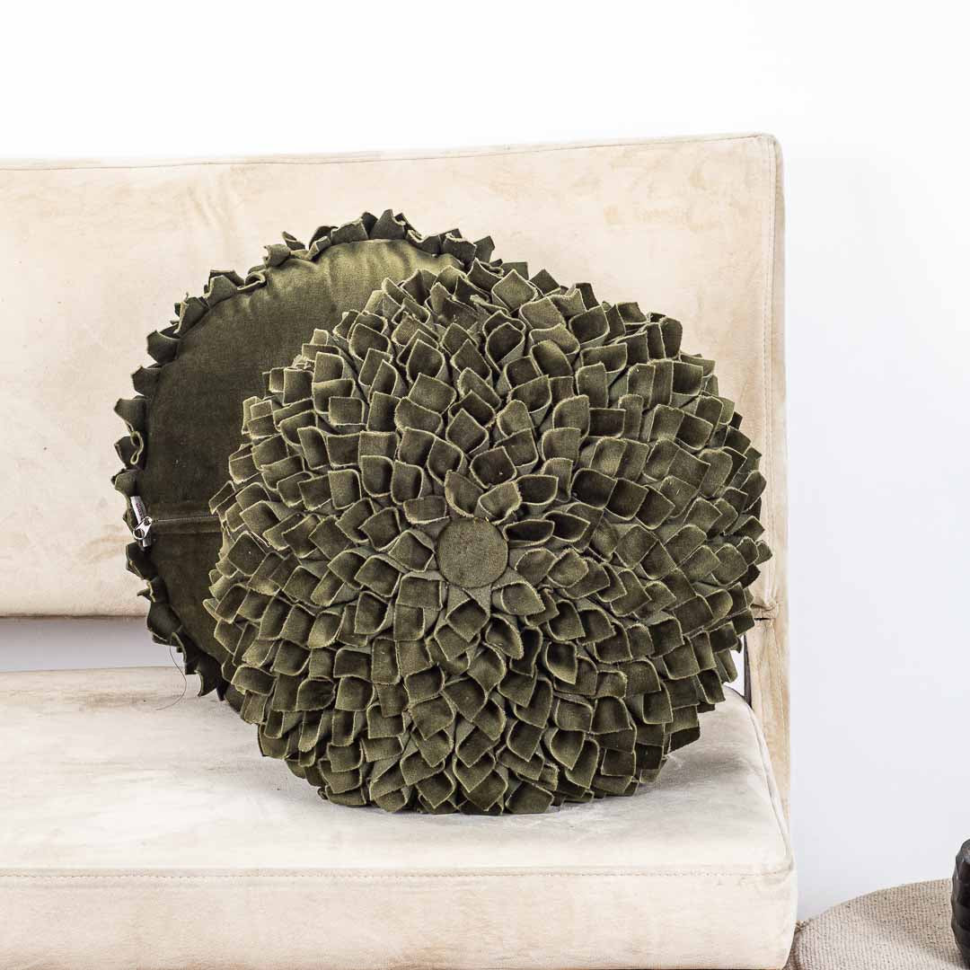 Premium Dalia Flower Cushion Cover