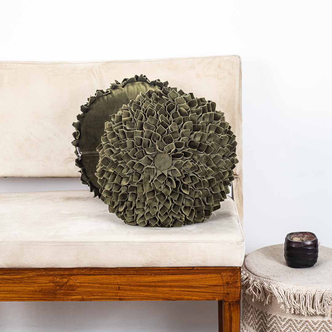 Premium Dalia Flower Cushion Cover