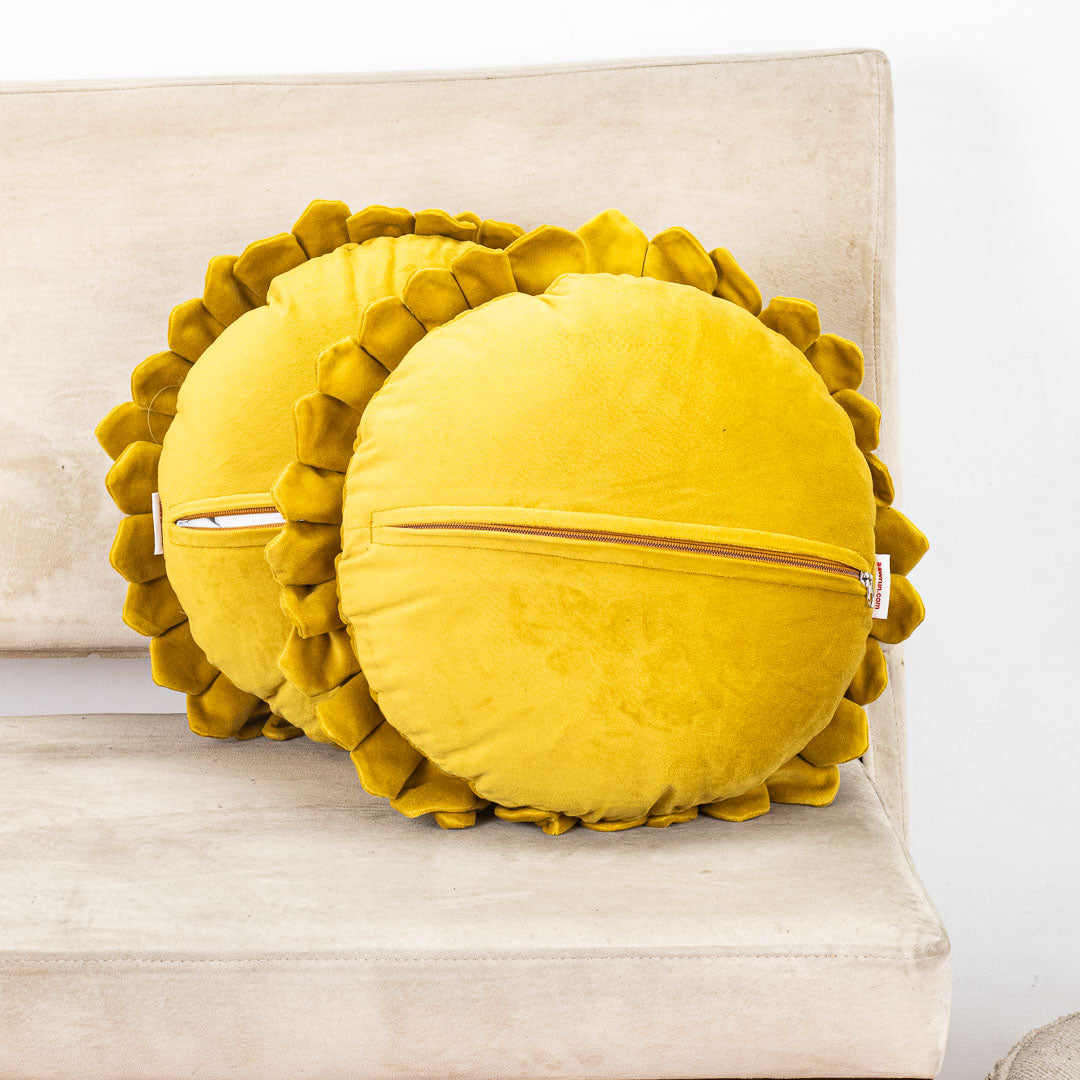 Luxe Velvet Sunflower Cushion Cover