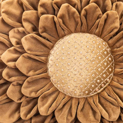 Luxe Velvet Sunflower Cushion Cover