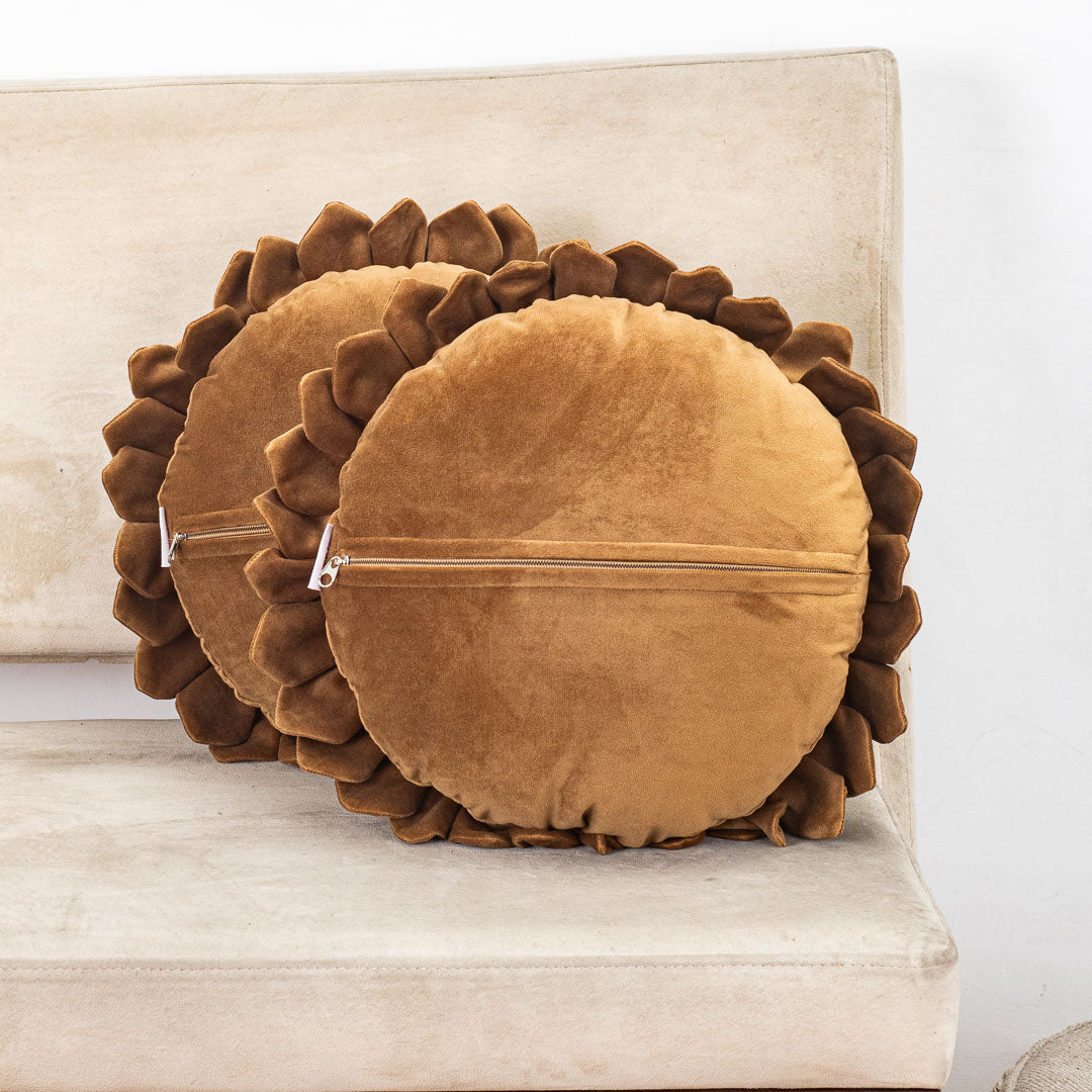 Luxe Velvet Sunflower Cushion Cover