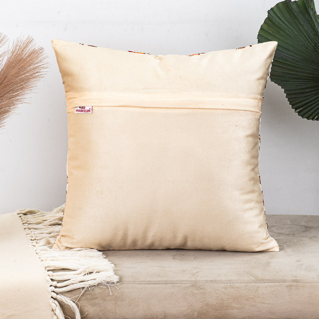 Botanical Bird Embroidered Cushion Cover – Luxury Home Décor