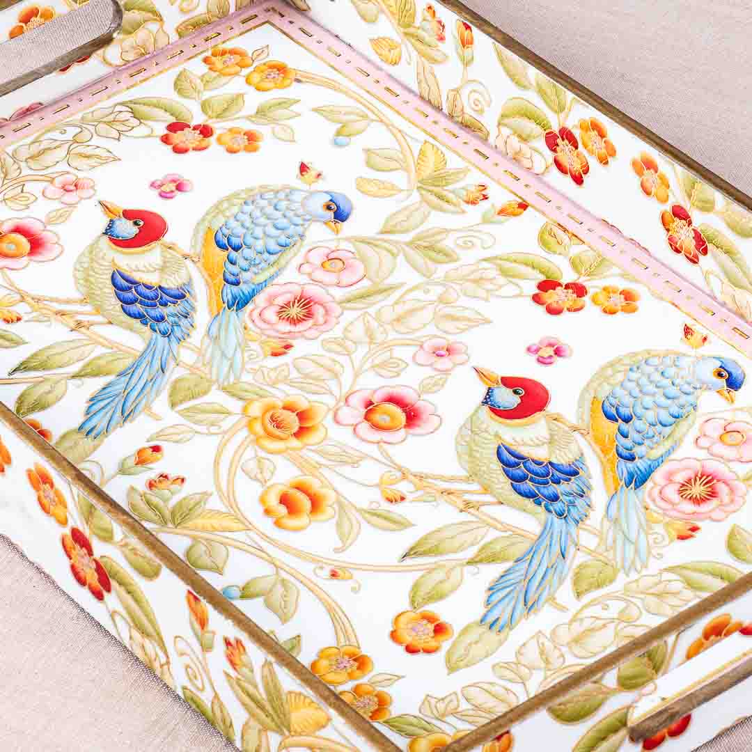 Premium Bird Rectangle Mdf Tray Design Four 13X5X1.5 Inch