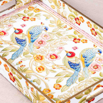 Premium Bird Rectangle Mdf Tray Design Four 13X5X1.5 Inch