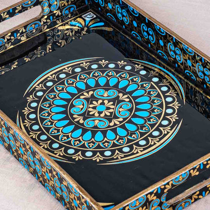 Premium Abstract Rectangle Mdf Tray Design Five 13X5X1.5 Inch