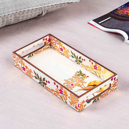Premium Love Bird Rectangle Mdf Tray Design Nine 13X5X1.5 Inch