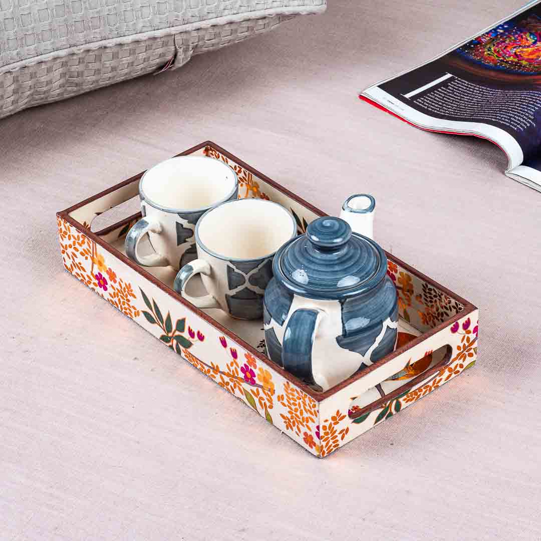 Premium Love Bird Rectangle Mdf Tray