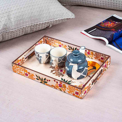 Premium Love Baird Rectangle Mdf Tray Design Nine 10X16X2 Inch