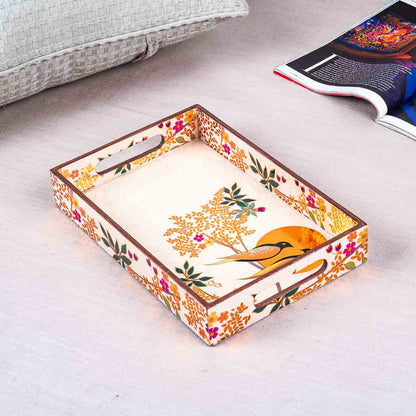 Premium Love Baird Rectangle Mdf Tray Design Nine 8X14X2 Inch