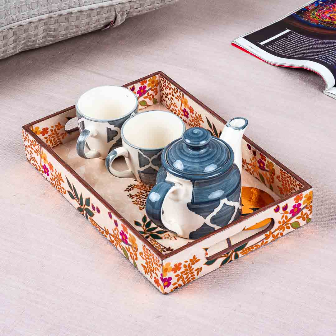 Premium Love Baird Rectangle Mdf Tray Design Nine 8X14X2 Inch