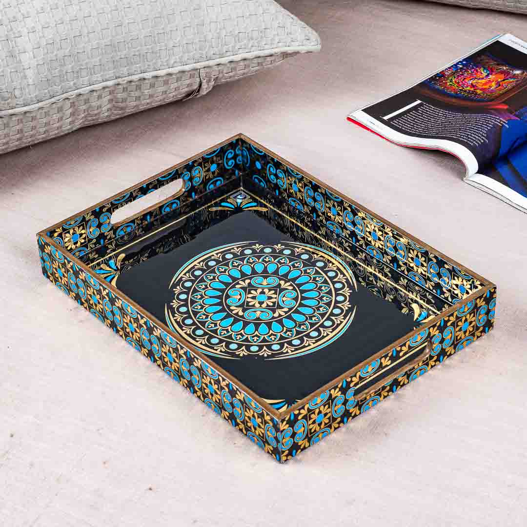 Premium Abstract Rectangle Mdf Tray Design Five 10X14X2 Inch