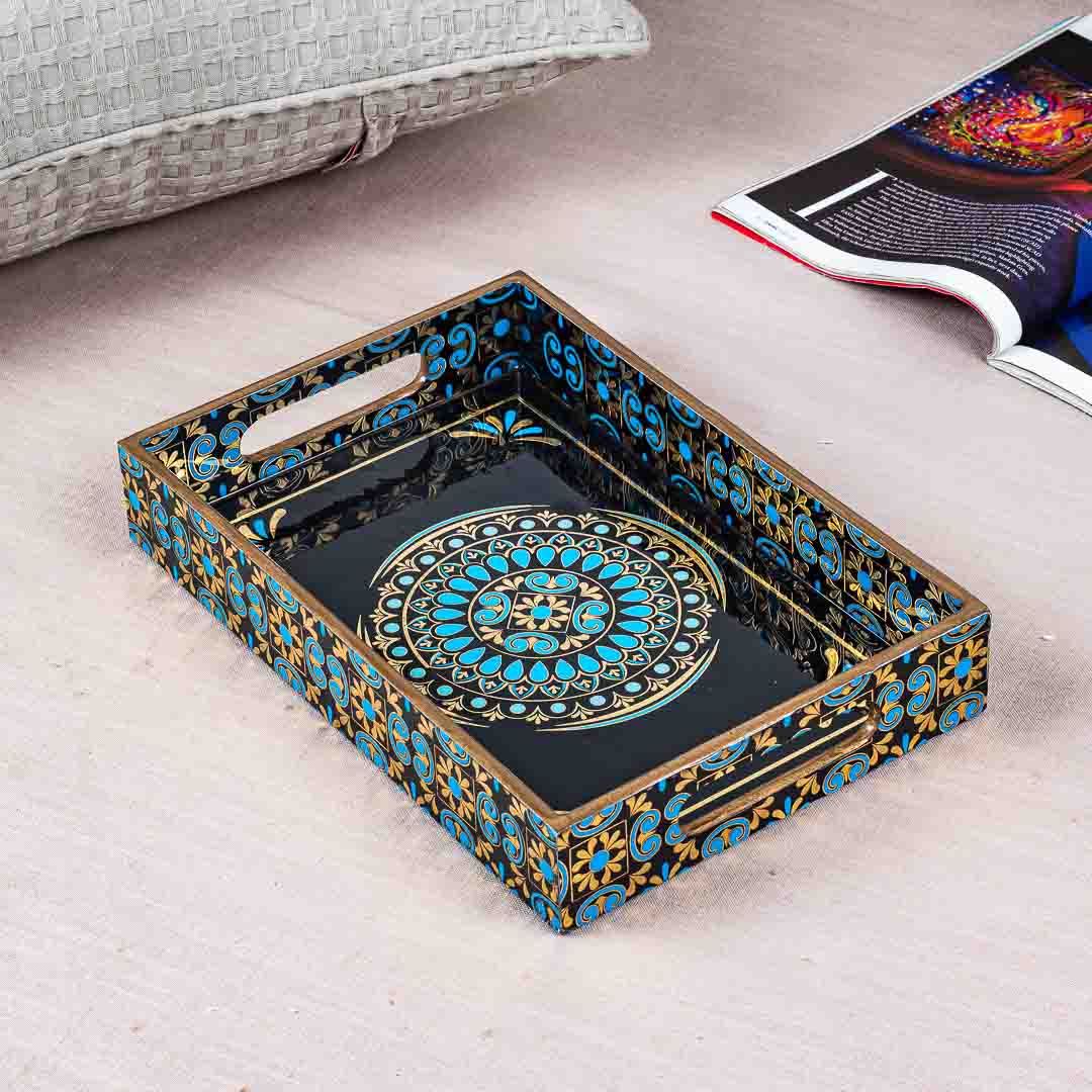 Premium Abstract Rectangle Mdf Tray Design Five 8X12X2 Inch