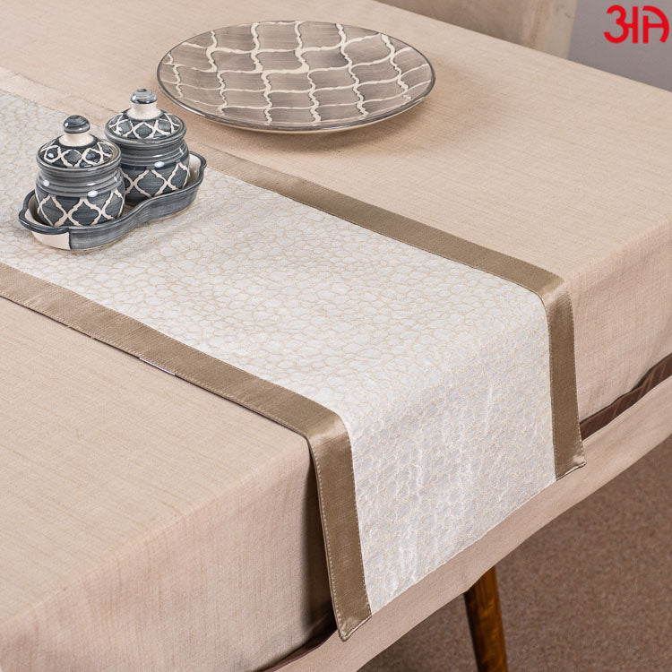 White Net Design Table Runner (13x72) Inch