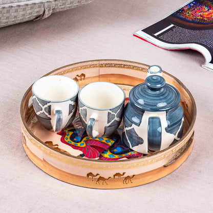 Premium Rani Mdf Round Tray Design Eight 11 Inch Round