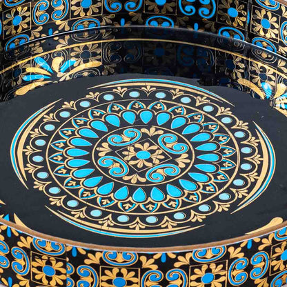 Abstract  Mdf Round Tray Design Five 11 Inch Round