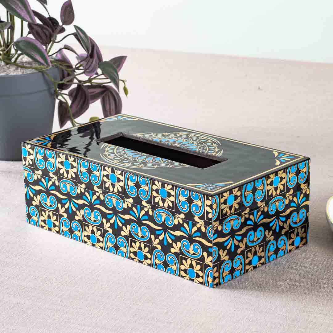 Premium Abstract Tissue Box Mdf Design Five 9.5X6X3 Inch