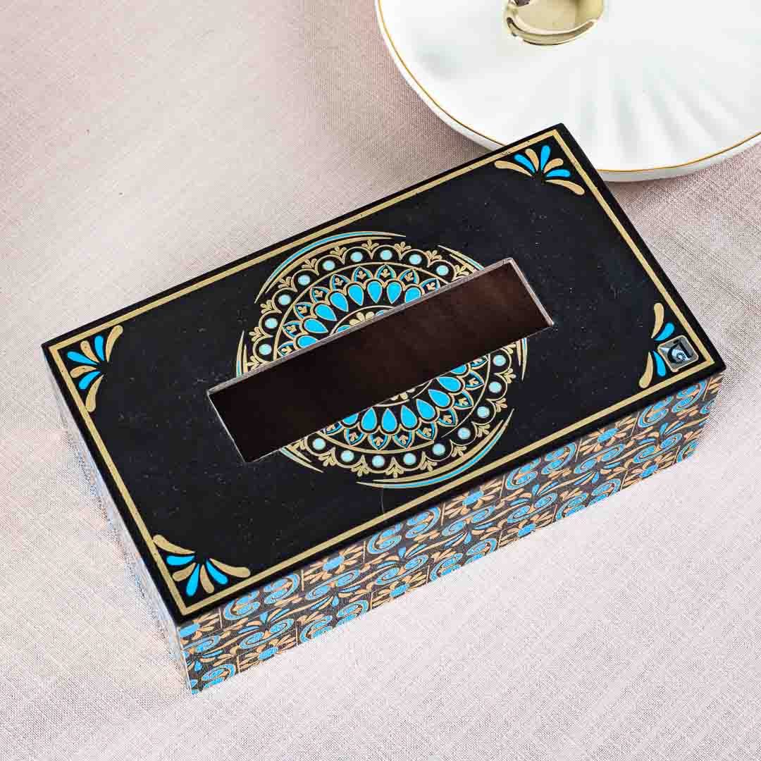 Premium Abstract Tissue Box Mdf Design Five 9.5X6X3 Inch