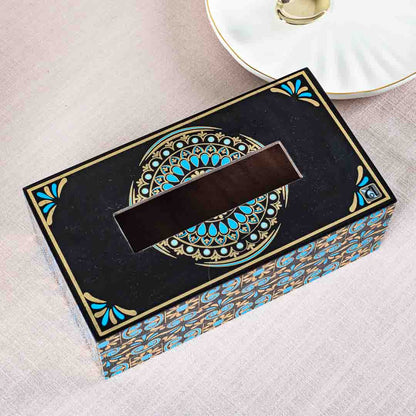 Premium Abstract Tissue Box Mdf Design Five 9.5X6X3 Inch