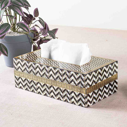 Premium Veda Weave Tissue Box Mdf Design Ten 9.5X6X3 Inch