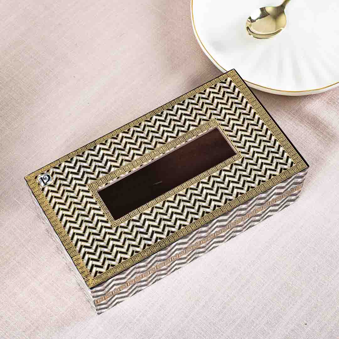 Premium Veda Weave Tissue Box Mdf Design Ten 9.5X6X3 Inch
